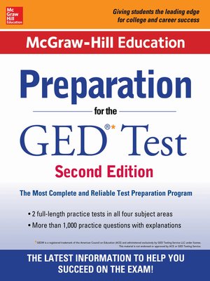 cover image of McGraw-Hill Education Preparation for the GED Test